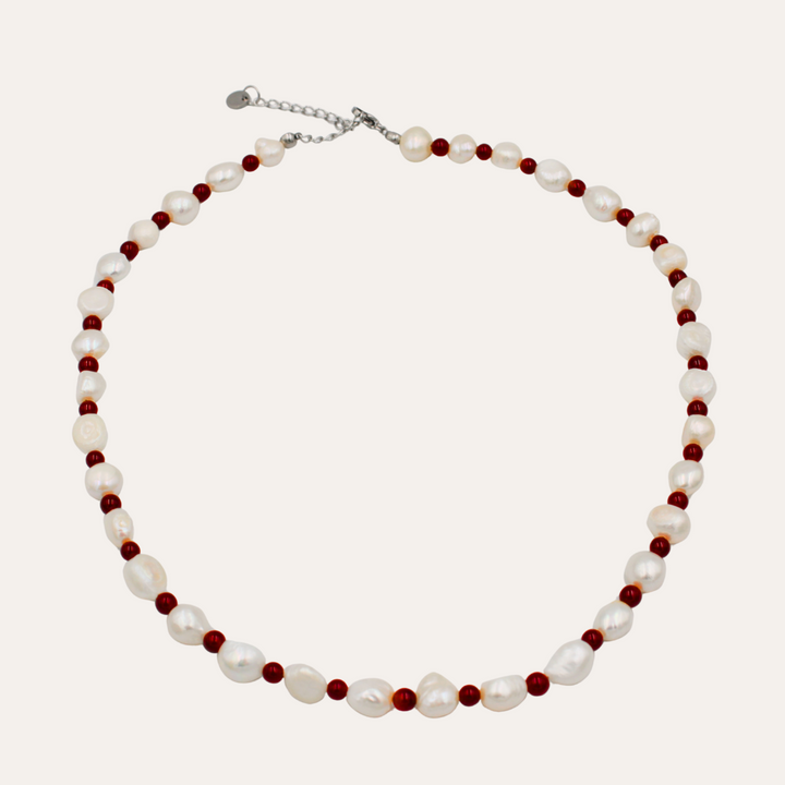 Cornaline Pearl Necklace