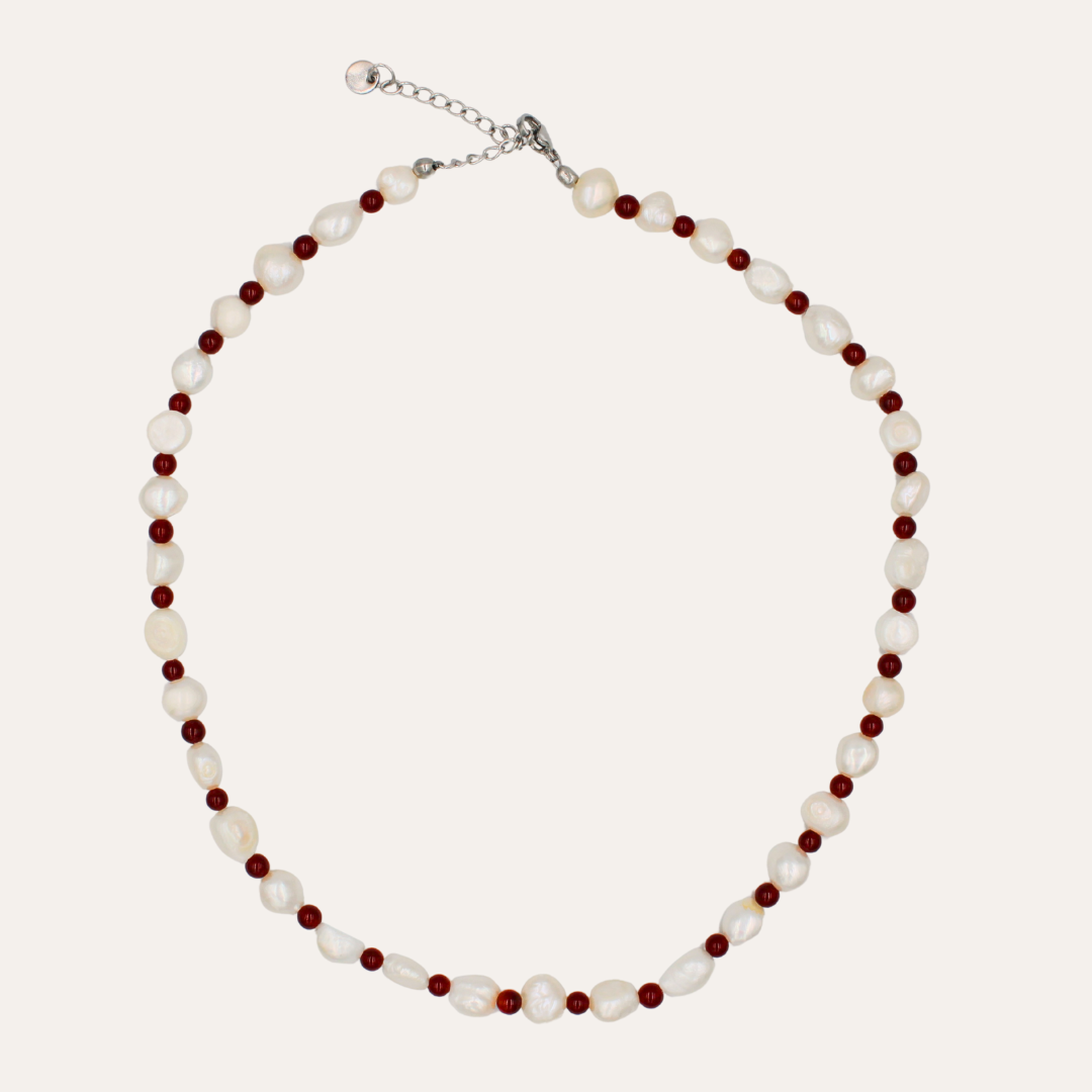 Cornaline Pearl Necklace