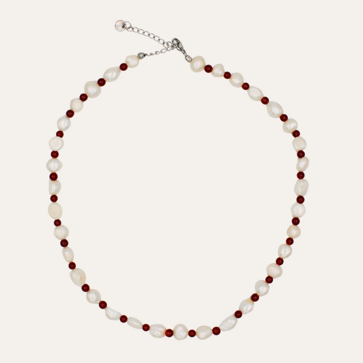 Cornaline Pearl Necklace