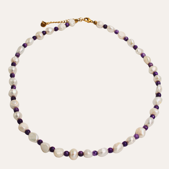 Amethyst Pearl Necklace