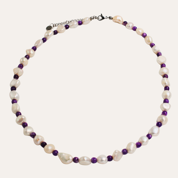 Amethyst Pearl Necklace