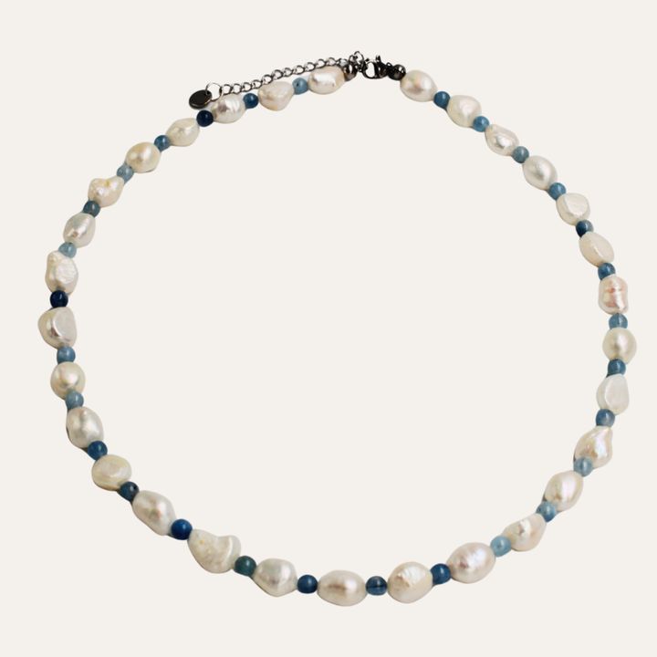 Aquamarine Pearl Necklace