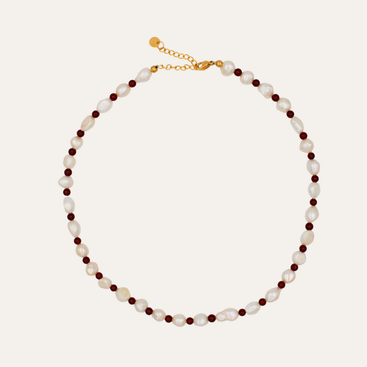 Cornaline Pearl Necklace