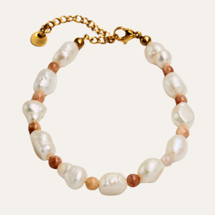 Moonstone Pearl Bracelet