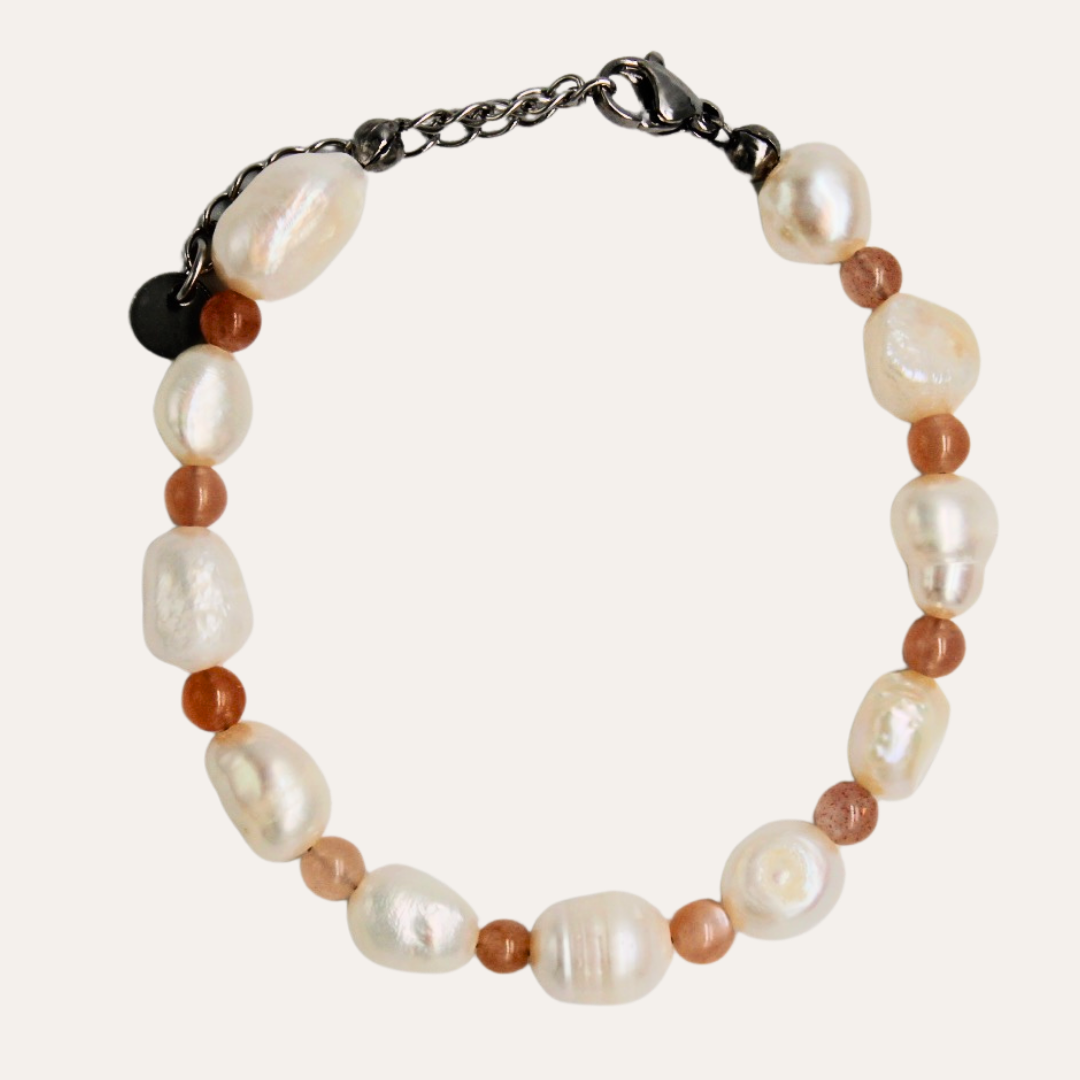 Moonstone Pearl Bracelet